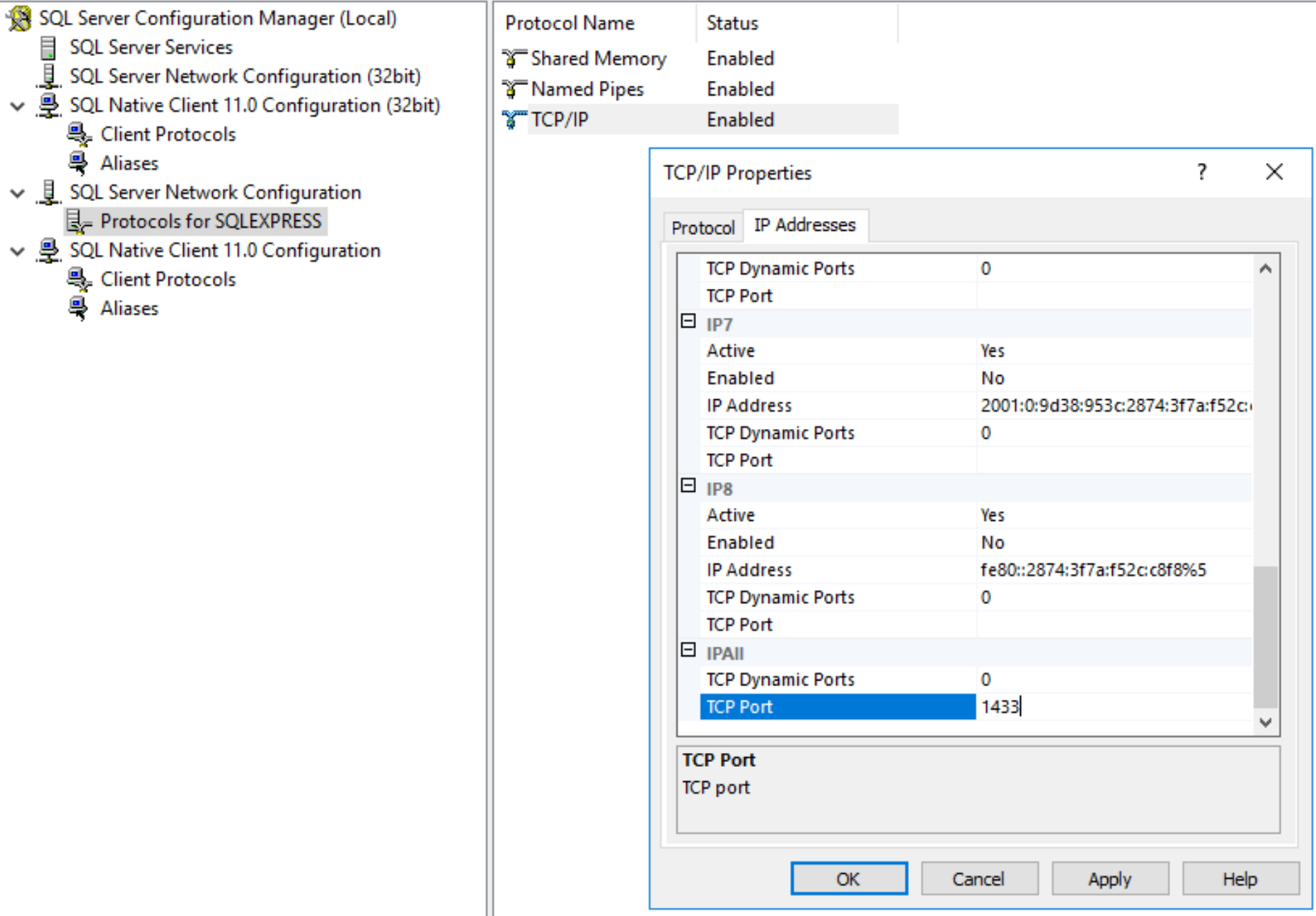 Problem connecting to SQL Server – Visure Solutions